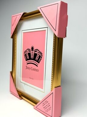 Juicy Couture 5x7 Photo Frame Gold Tone NWT Glam Home Decor